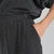 Iridescent Black Moretz Trousers