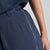 Navy Blue Reydel Trousers with Asymmetric Fastening