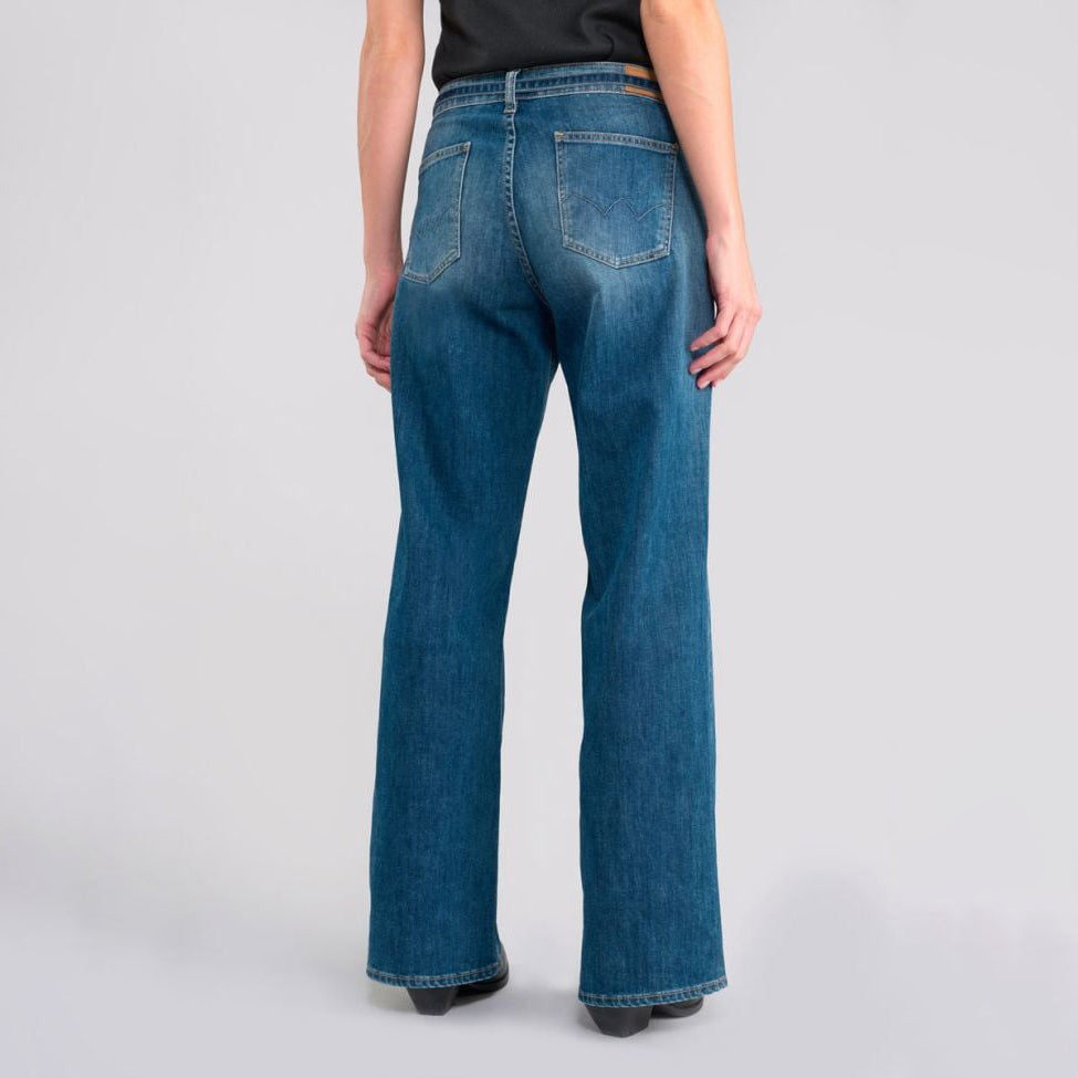 Lauryn Jab Wide Leg Jeans - Blue