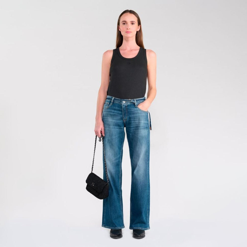 Lauryn Jab Wide Leg Jeans - Blue