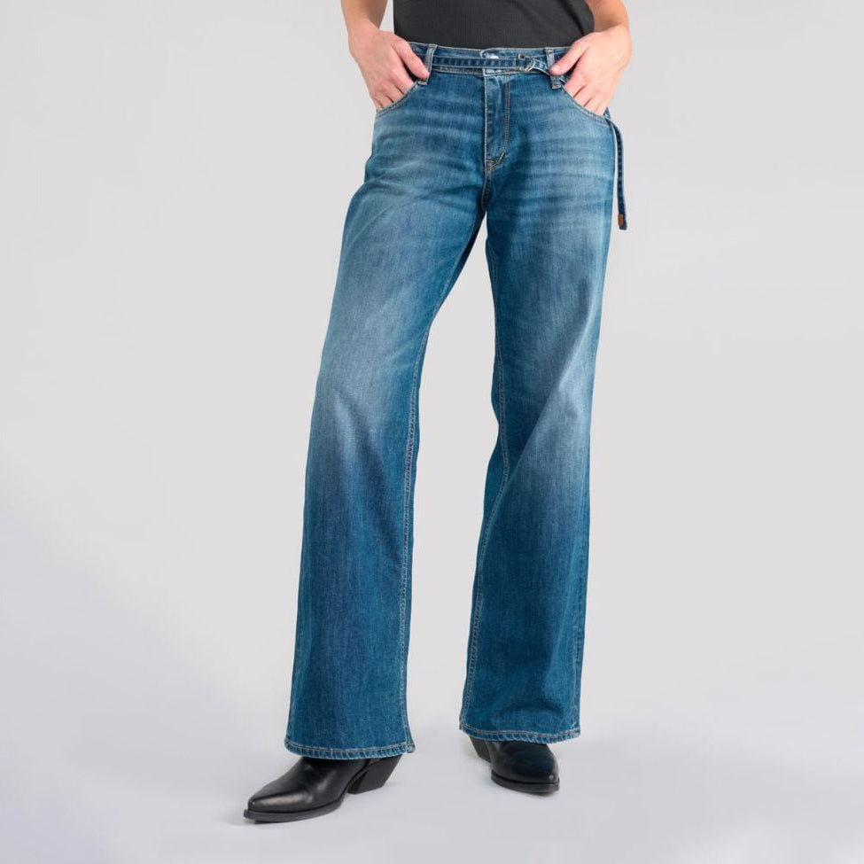 Lauryn Jab Wide Leg Jeans - Blue