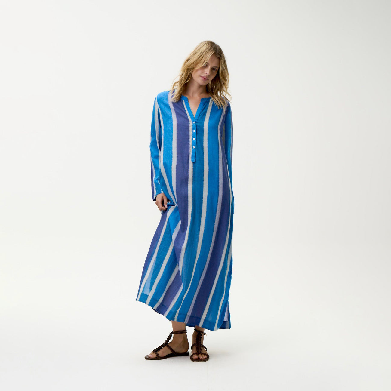 Bazaar Dress - Moroccan Stripe Blue