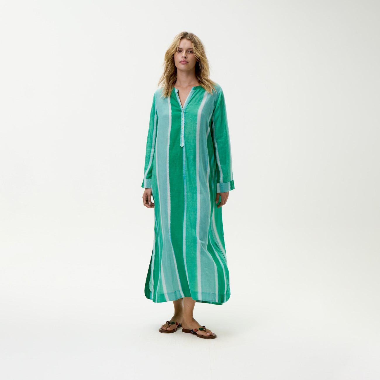 Bazaar Dress - Moroccan Stripe Green