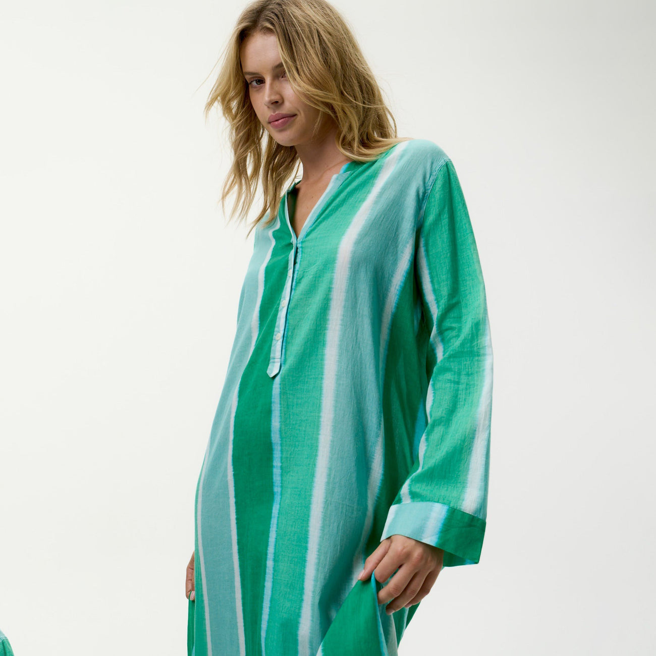 Bazaar Dress - Moroccan Stripe Green