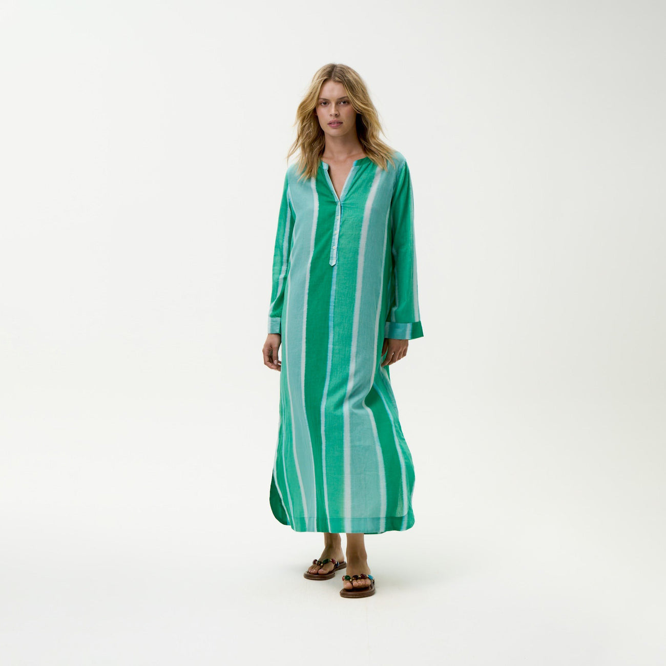 Bazaar Dress - Moroccan Stripe Green