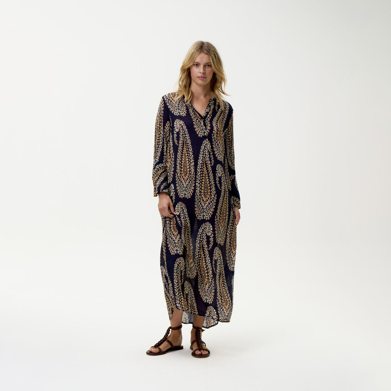 Long Genie Provence - Navy Paisley