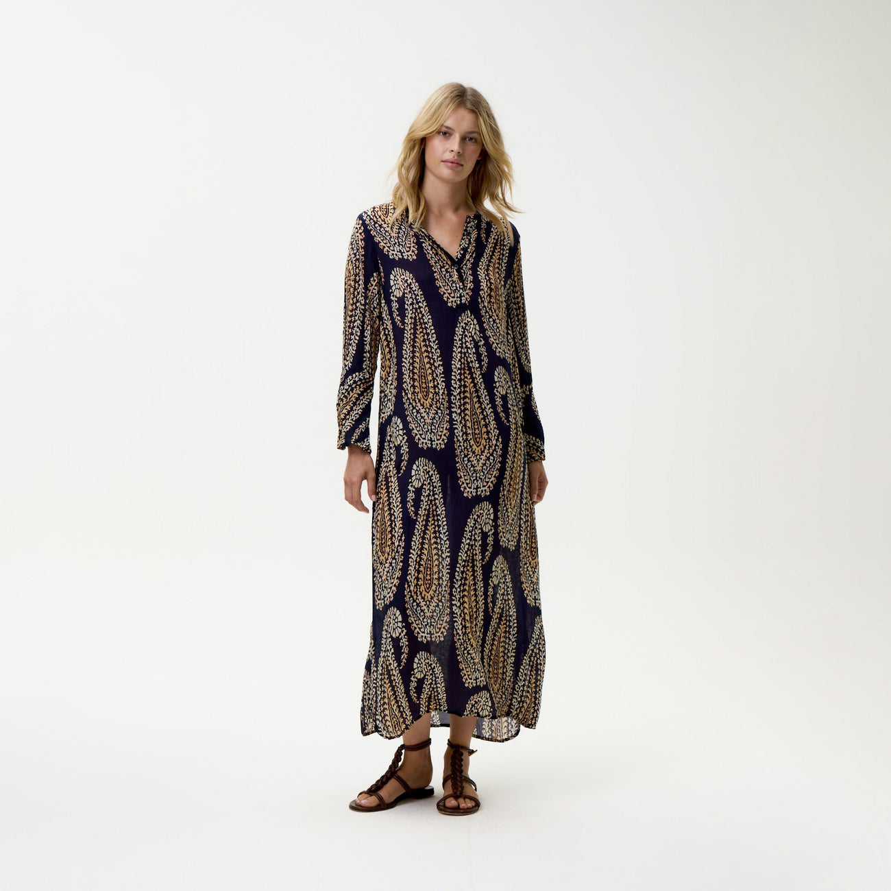 Long Genie Provence - Navy Paisley