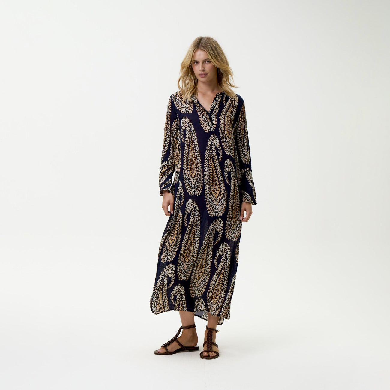 Long Genie Provence - Navy Paisley