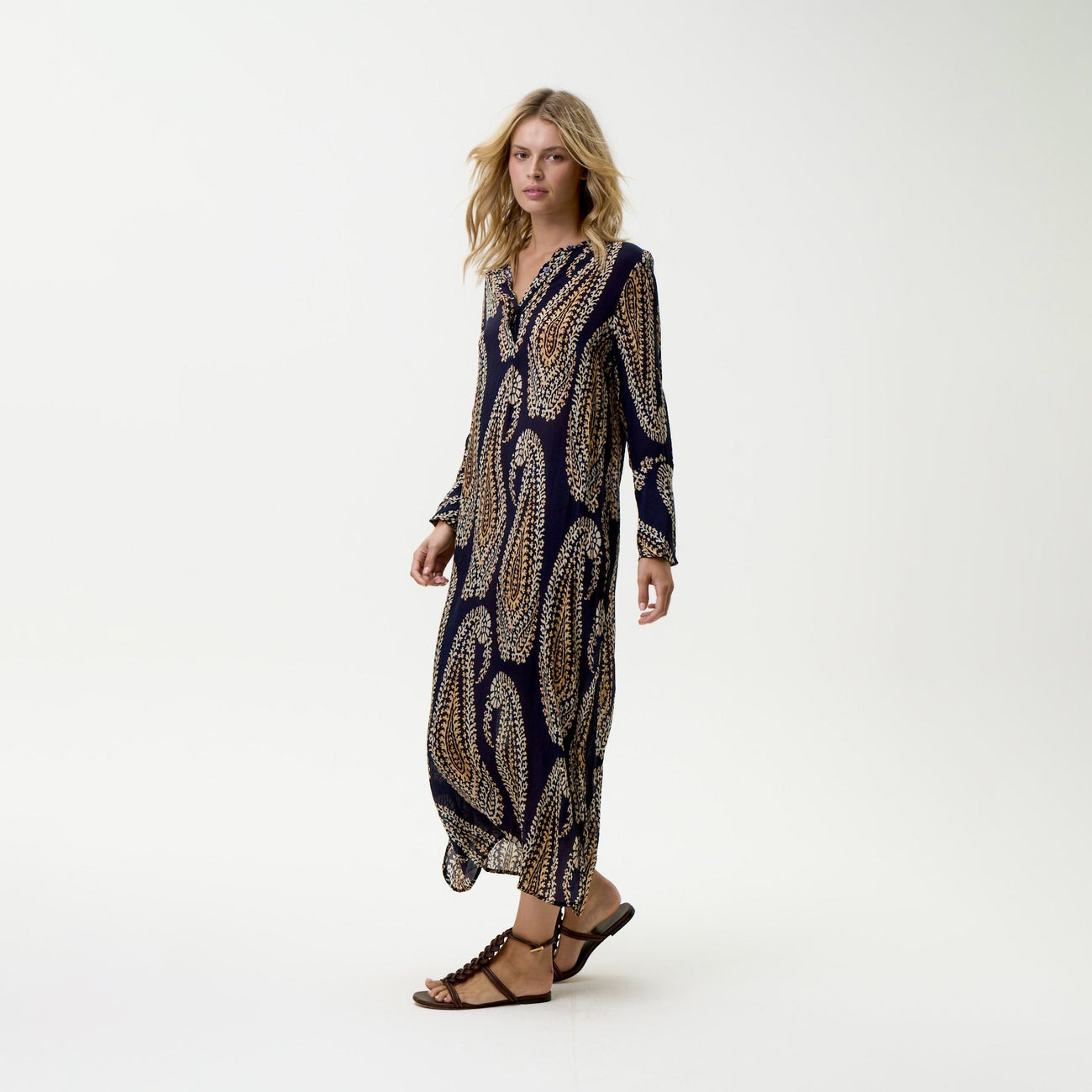 Long Genie Provence - Navy Paisley