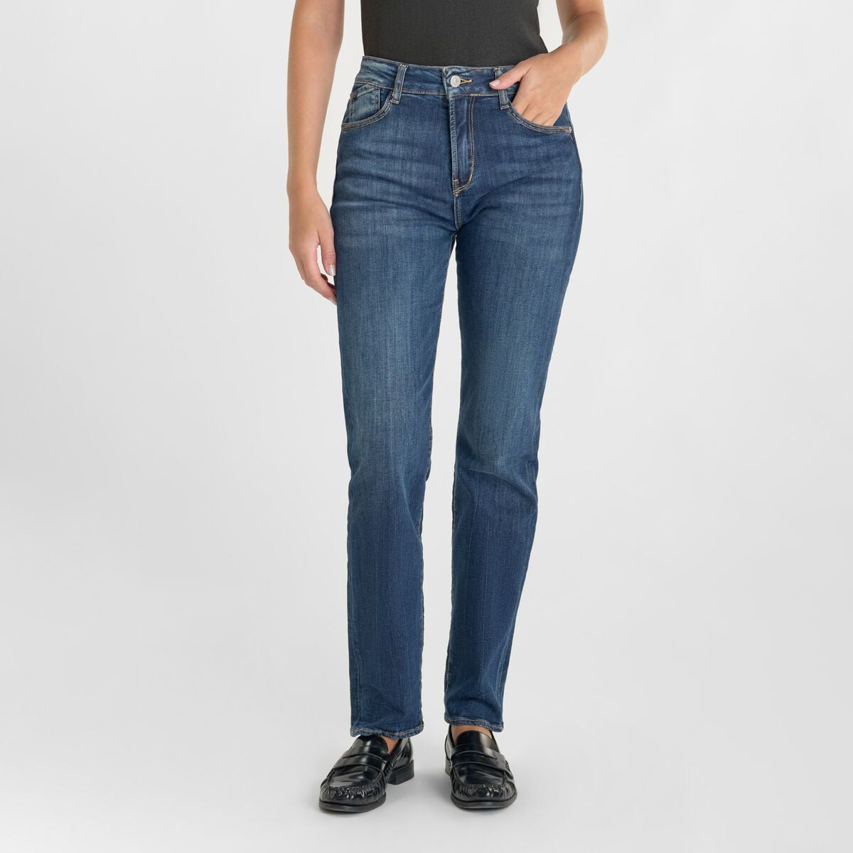 Basic Mom High-Waist - Blue