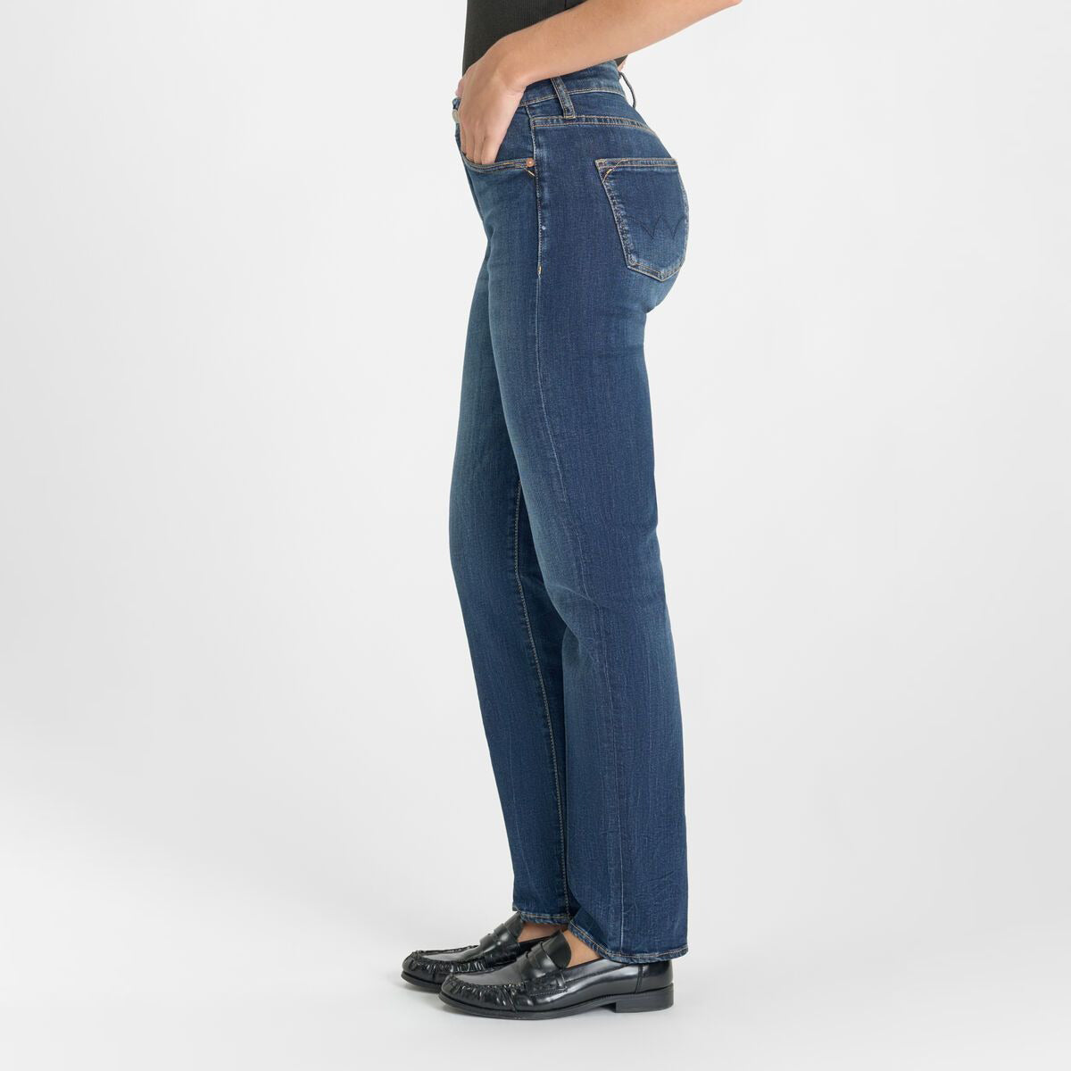 Basic Mom High-Waist - Blue