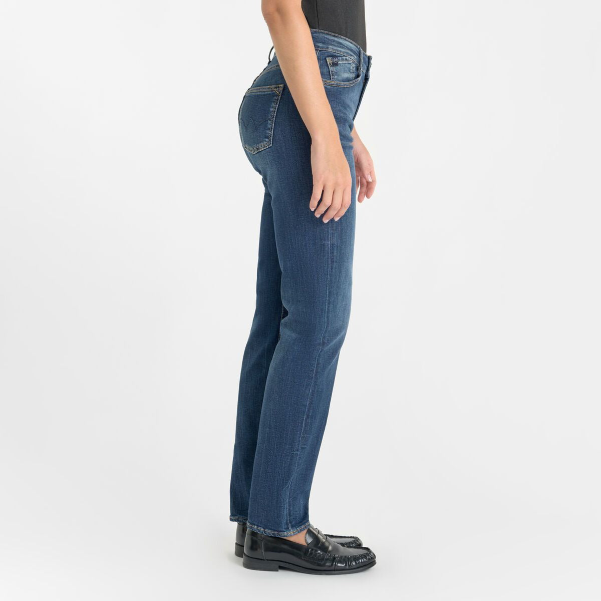 Basic Mom High-Waist - Blue