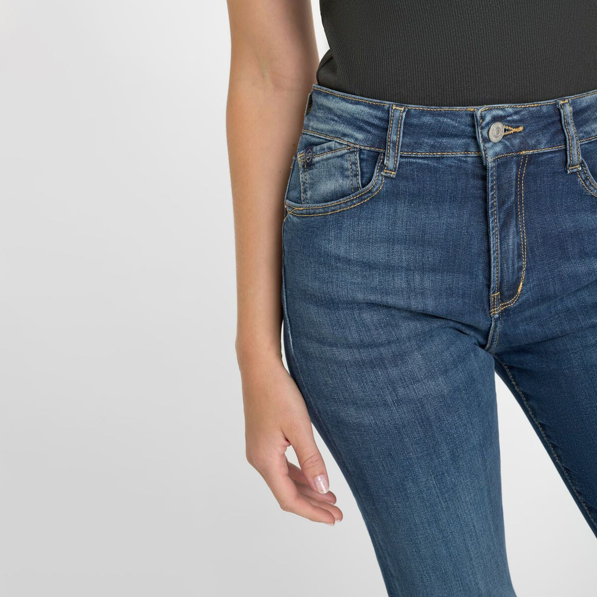 Basic Mom High-Waist - Blue