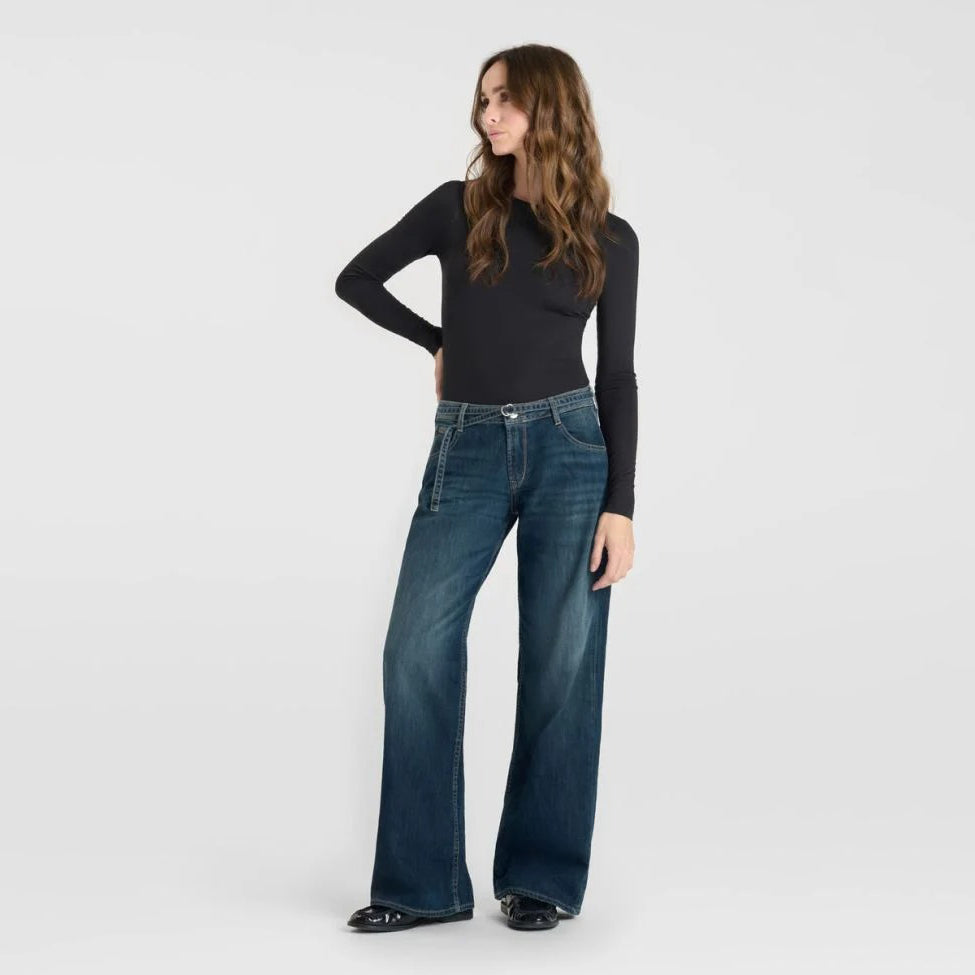 Lauryn Jab Wide Leg Jeans - Blue