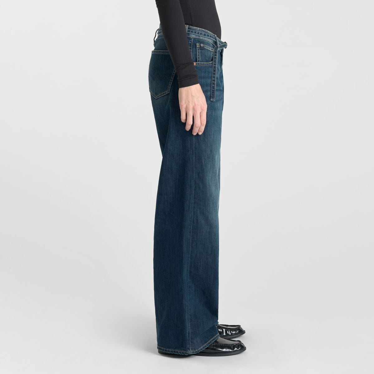 Lauryn Jab Wide Leg Jeans - Blue