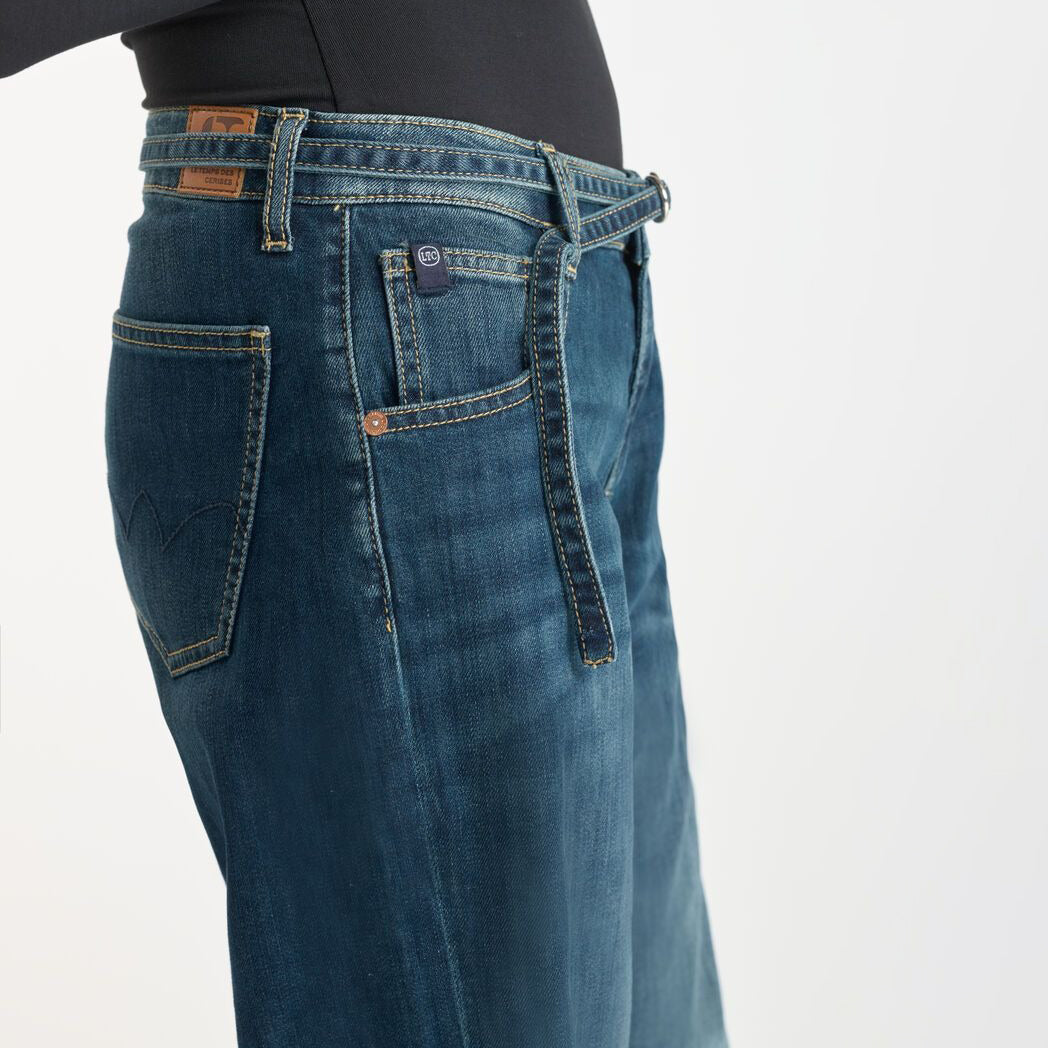 Lauryn Jab Wide Leg Jeans - Blue