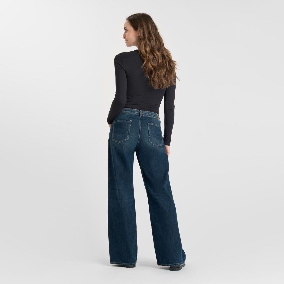 Lauryn Jab Wide Leg Jeans - Blue