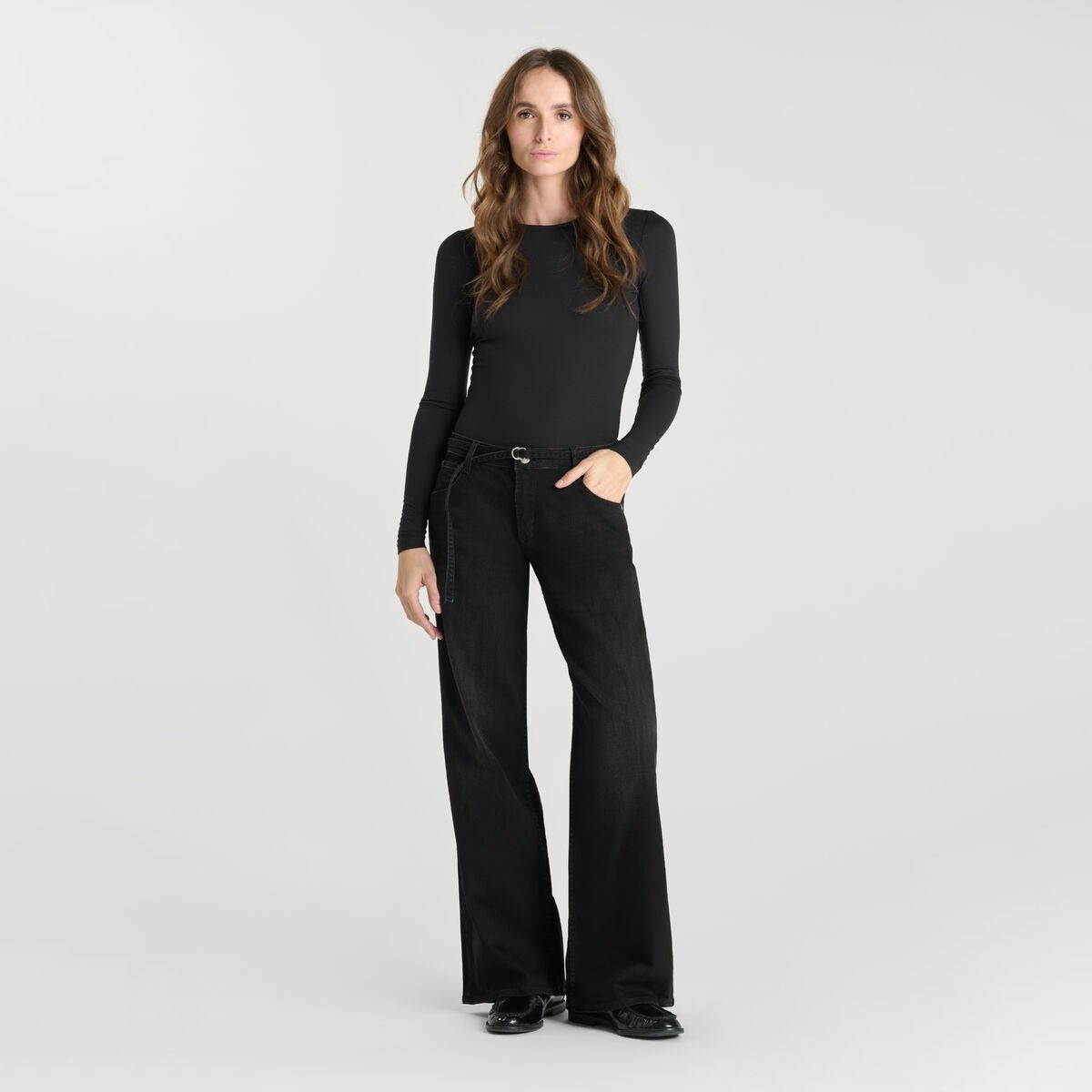 Lauryn Jab Wide Leg Jeans - Black