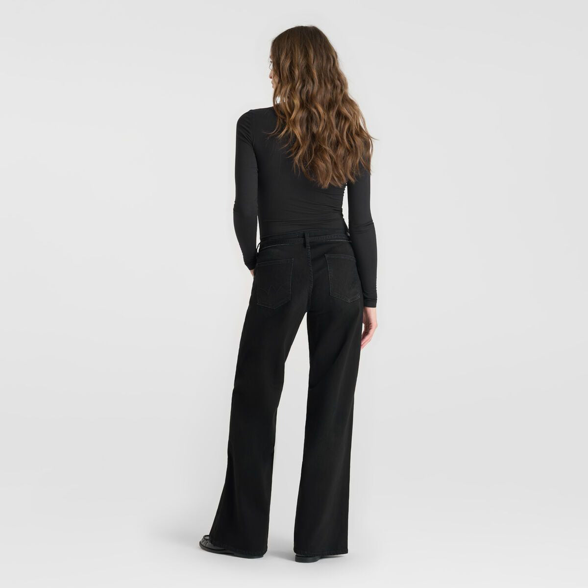 Lauryn Jab Wide Leg Jeans - Black