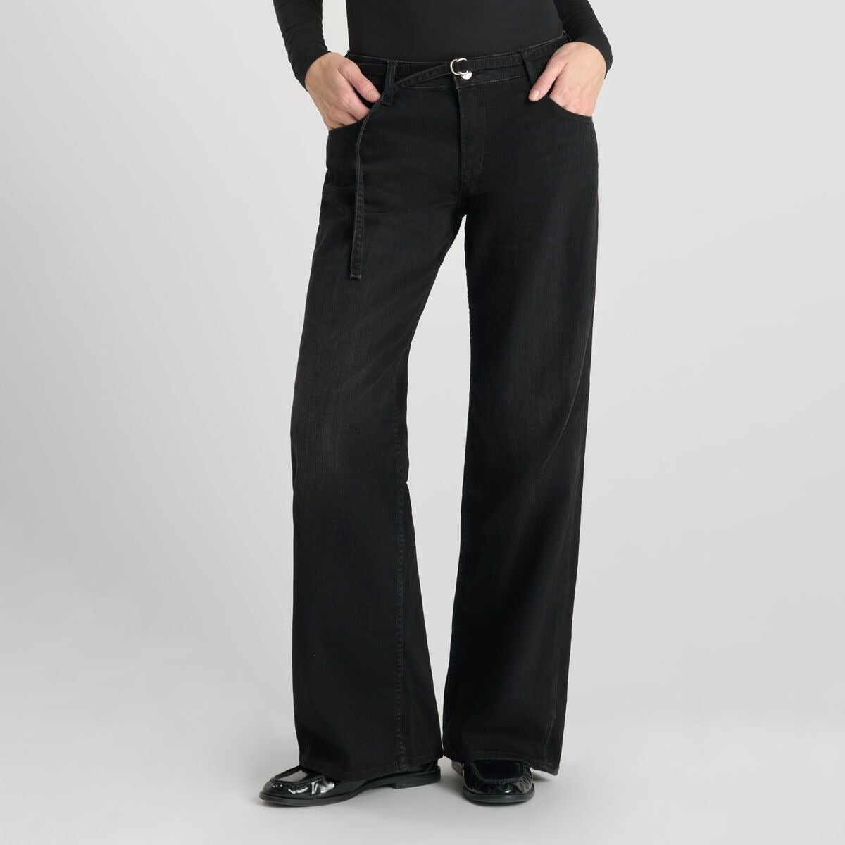 Lauryn Jab Wide Leg Jeans - Black
