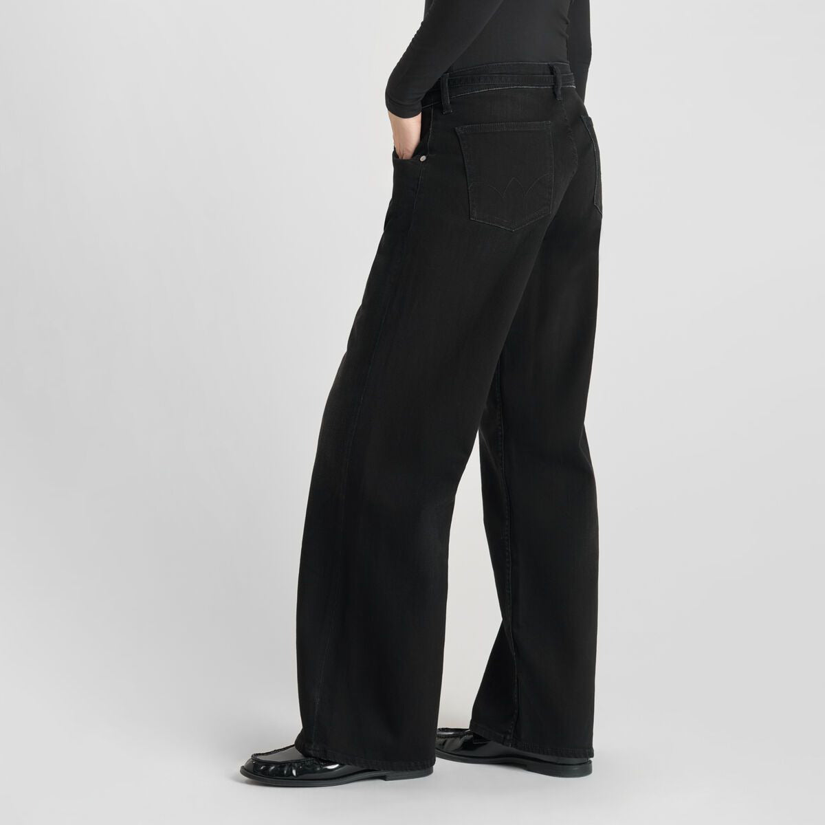 Lauryn Jab Wide Leg Jeans - Black