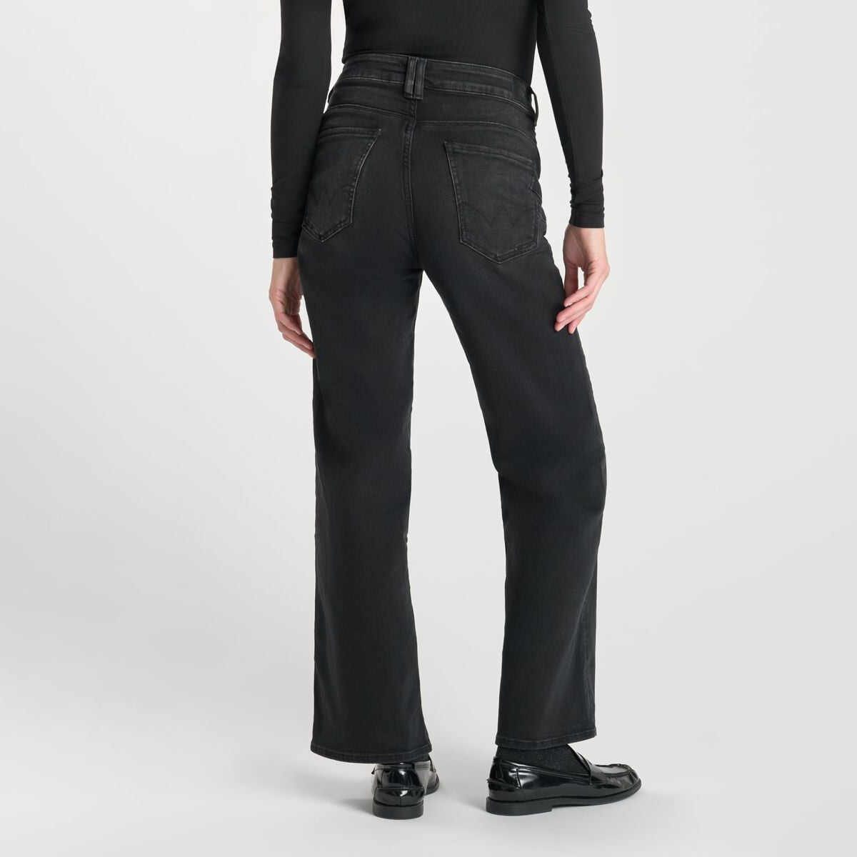 Charcoal Pulp Wide Leg Jeans