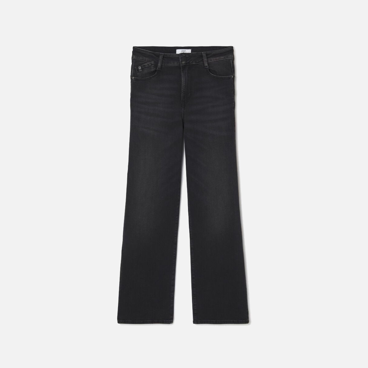 Charcoal Pulp Wide Leg Jeans