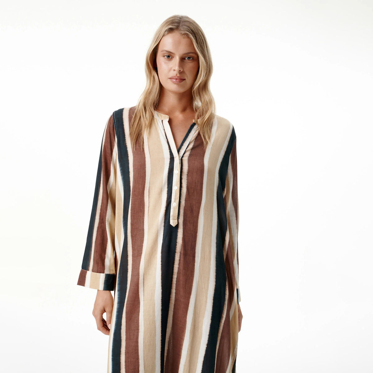 Bazaar Dress - Tan / Chocolate
