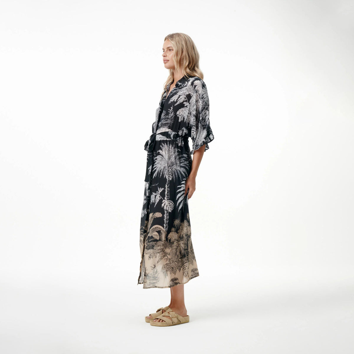 ~ Jasmine Dress - Midnight Palm
