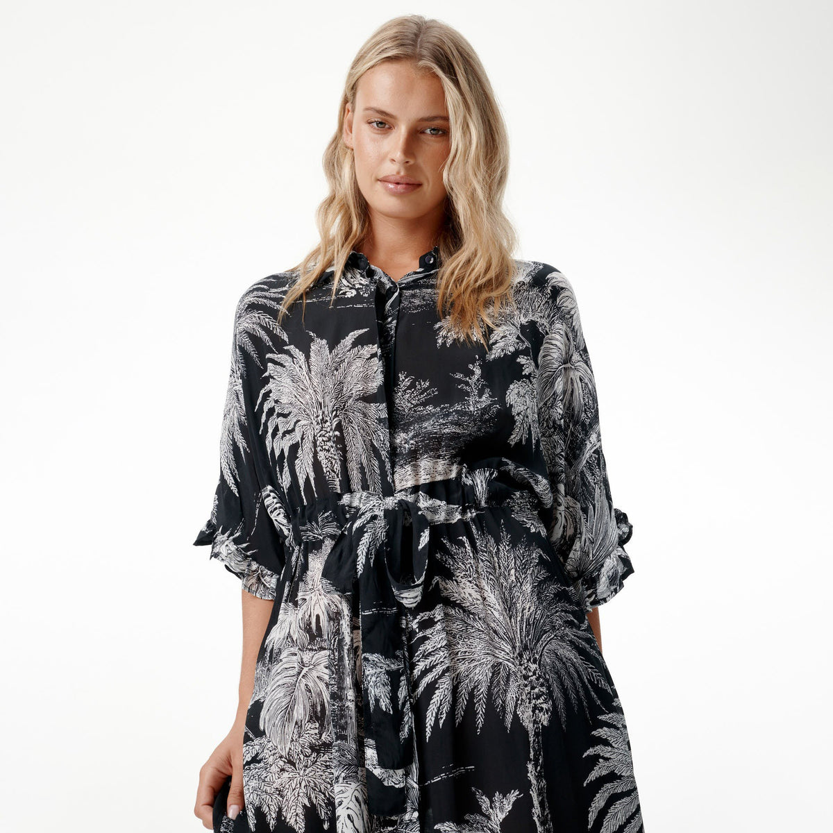 ~ Jasmine Dress - Midnight Palm