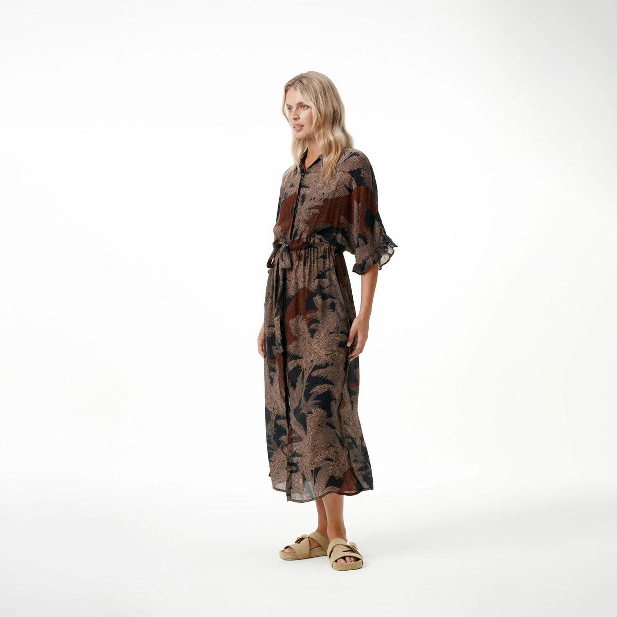 Jasmine Dress - Palm Safari