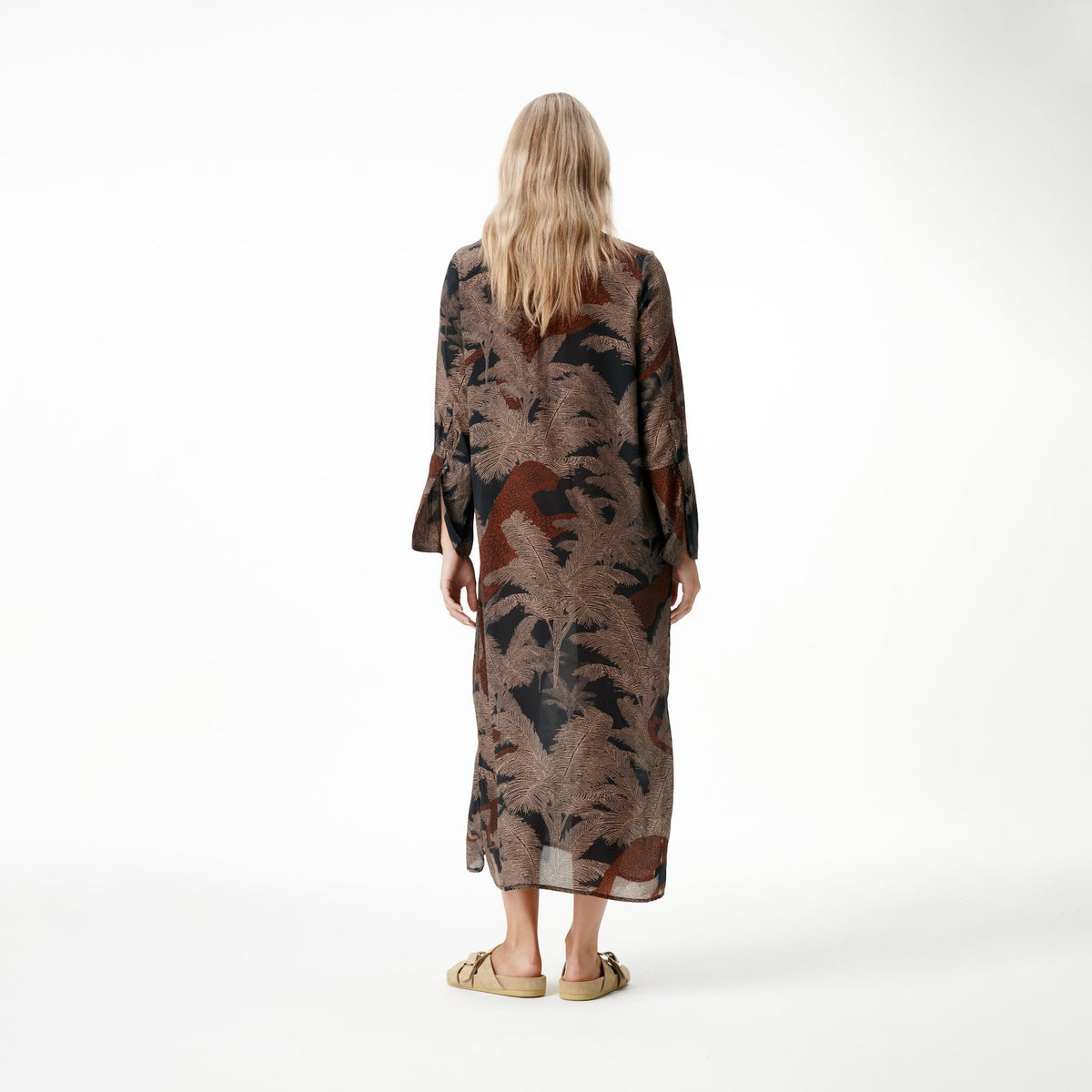 Long Genie Dress - Palm Safari