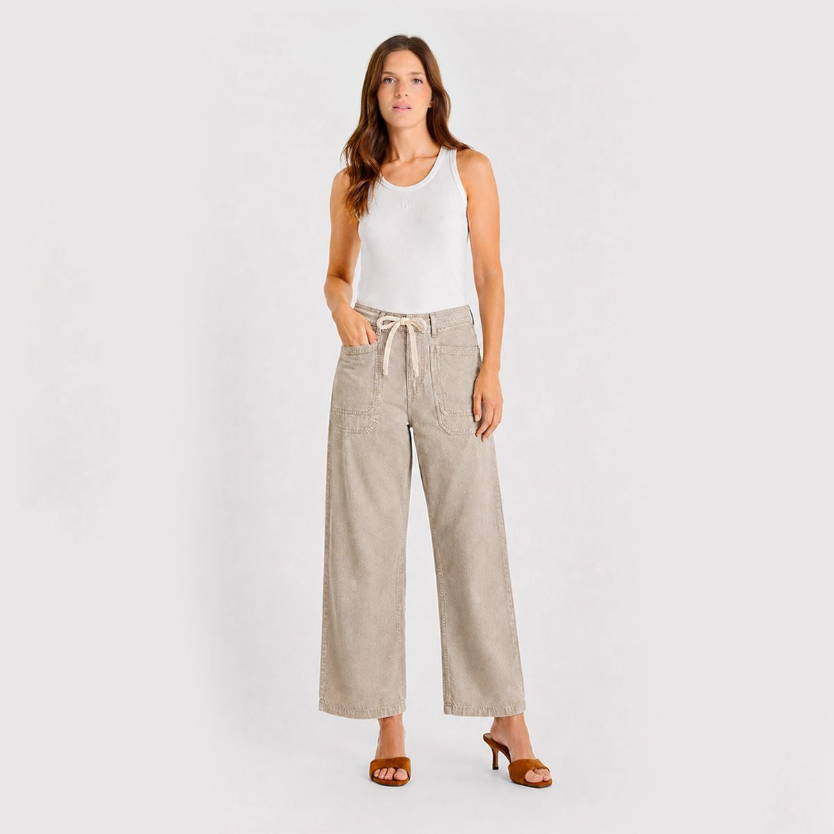 Madie Balloon Jeans - Cobblestone