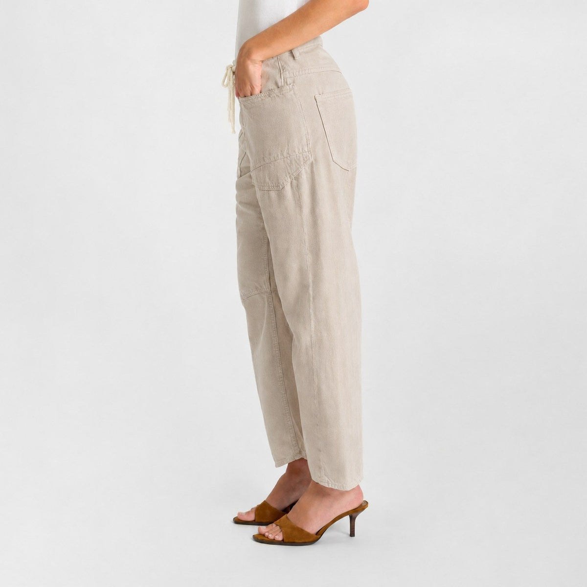 Madie Balloon Jeans - Cobblestone