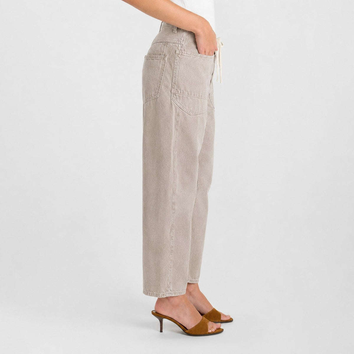 Madie Balloon Jeans - Cobblestone
