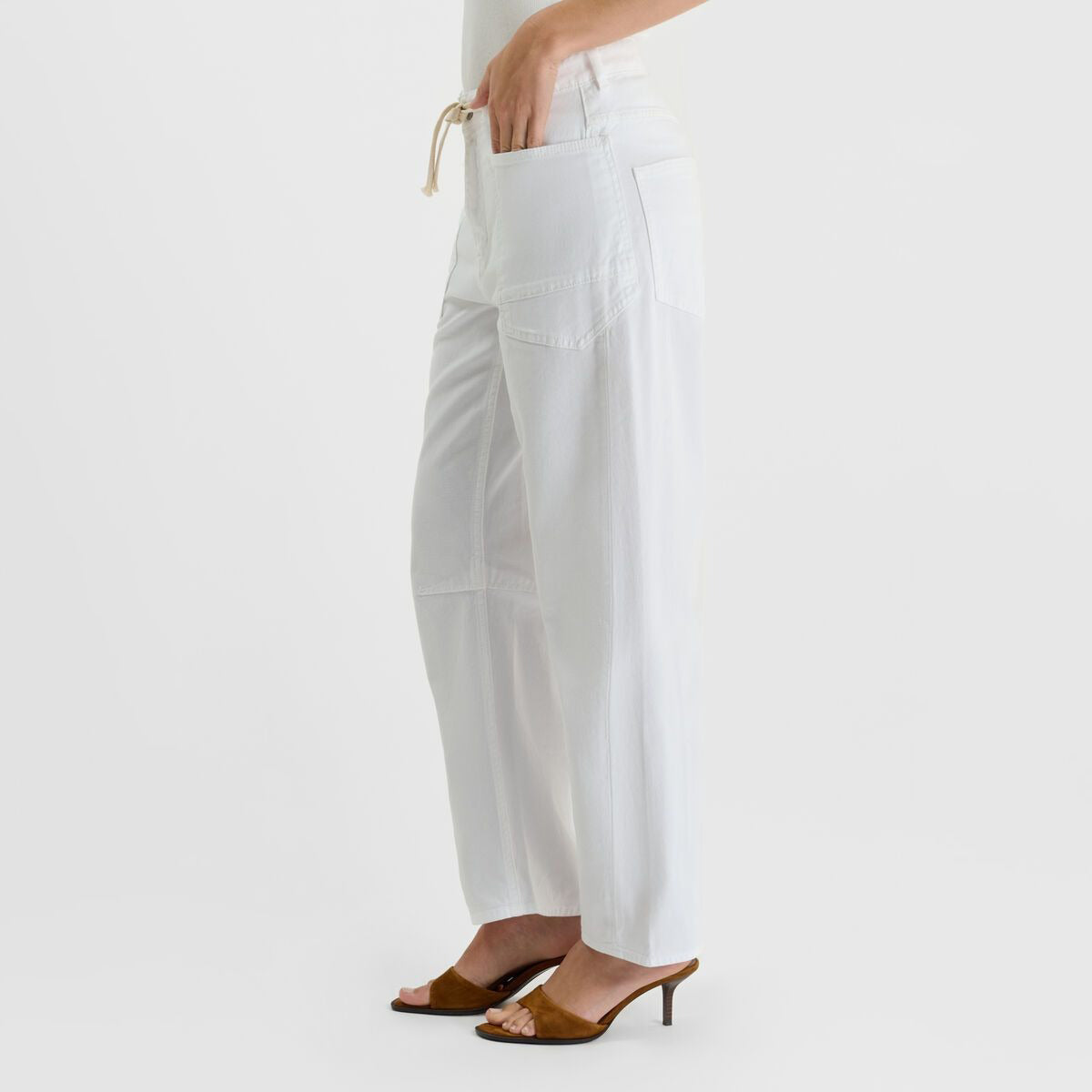 Madie White Balloon Jeans