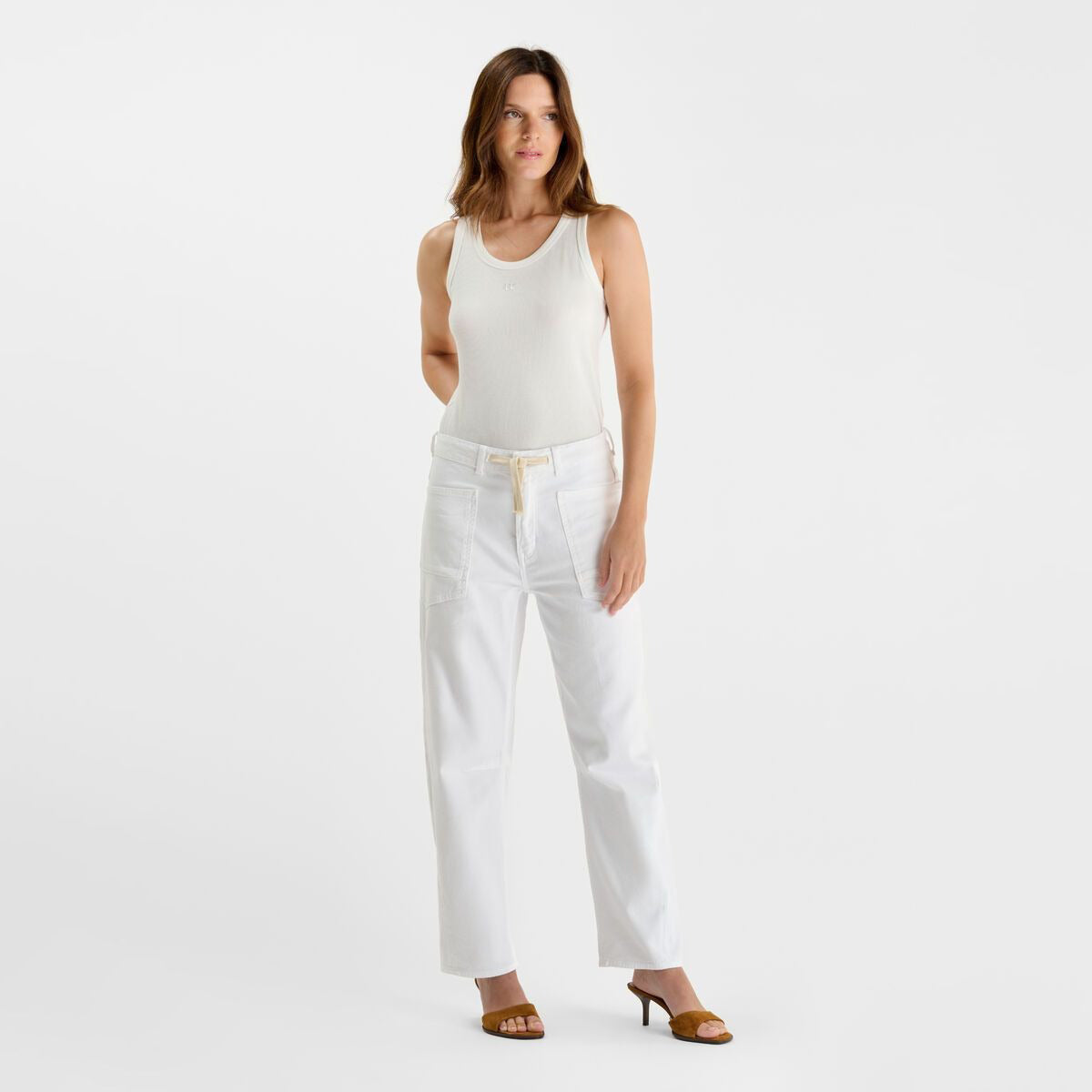 Madie White Balloon Jeans