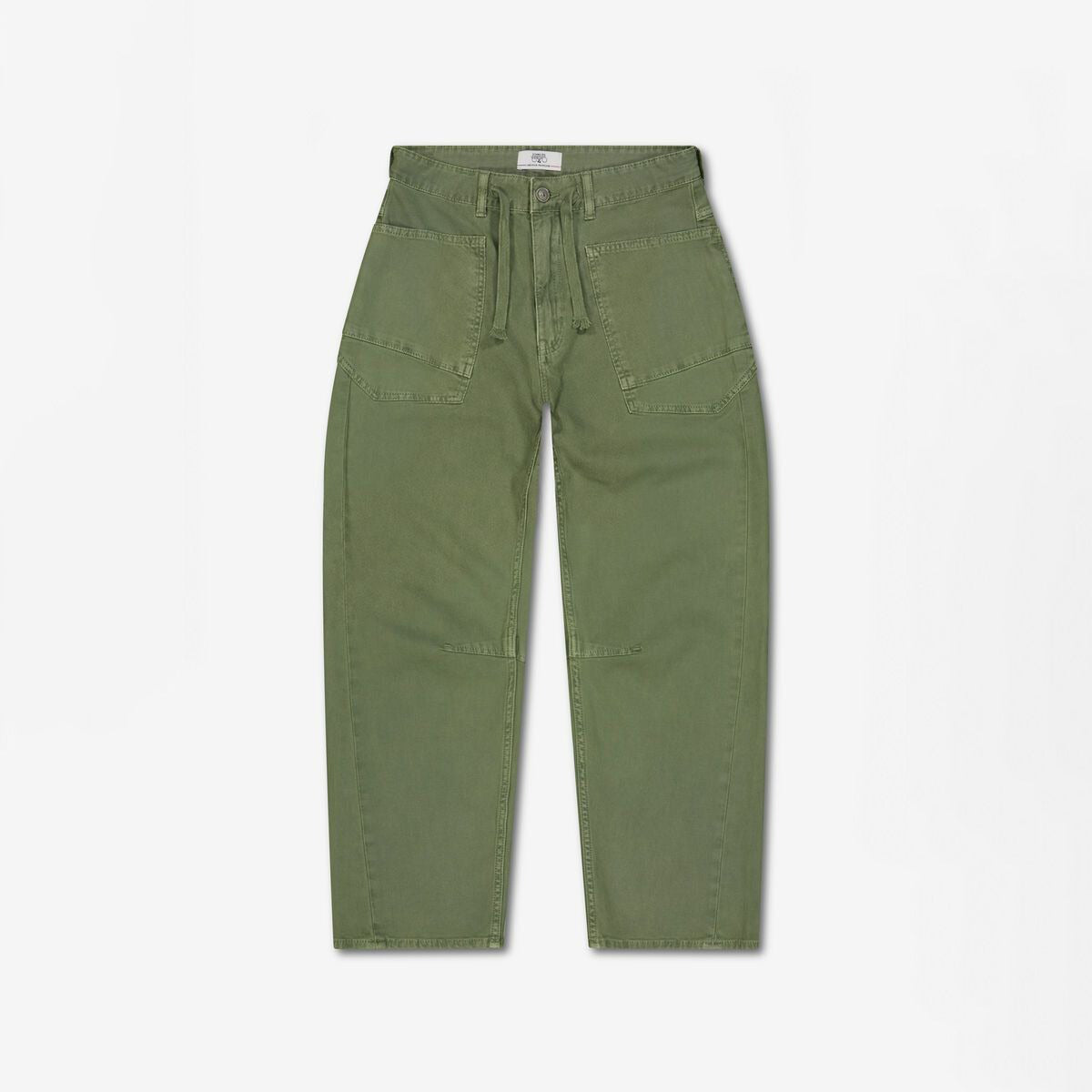 Madie Balloon Jeans - Hedge Green