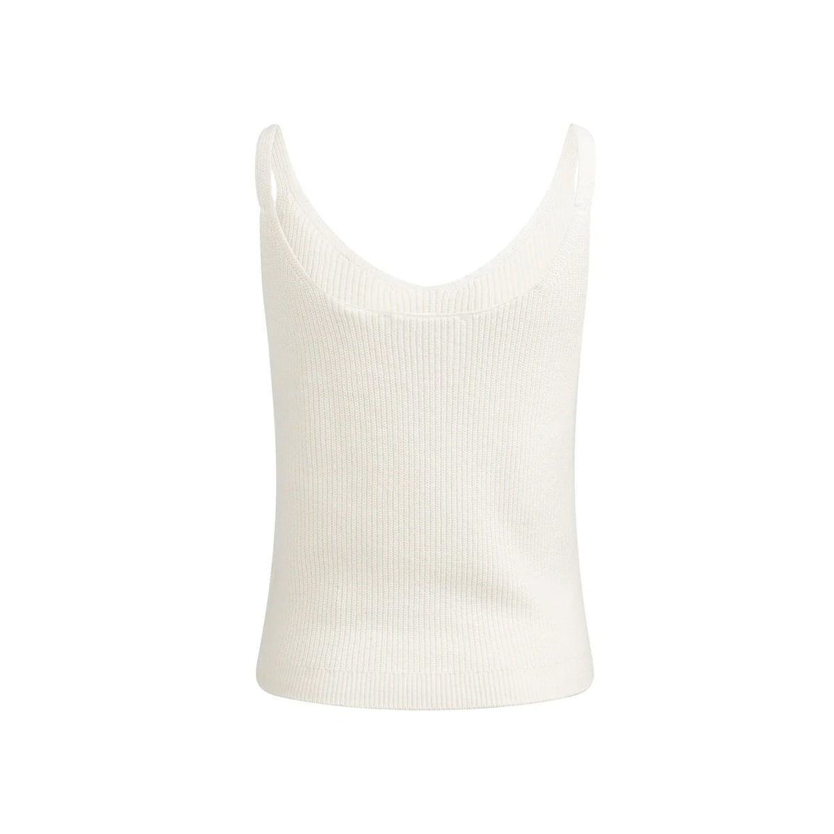 Knitted Tank Top with Rib Texture