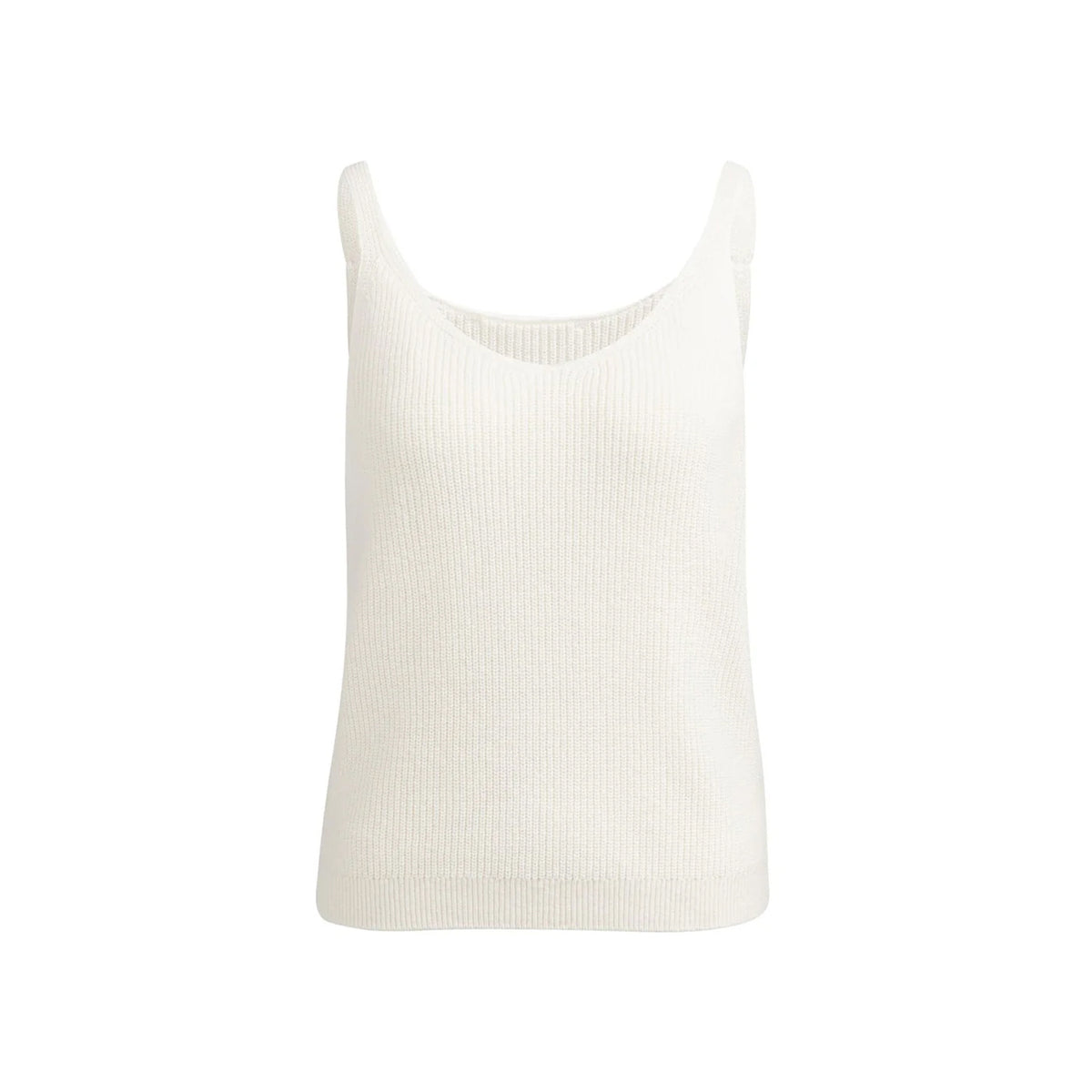 Knitted Tank Top with Rib Texture