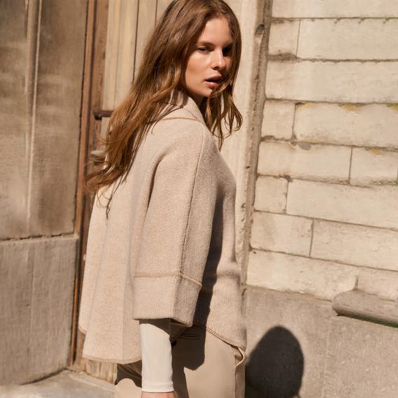 Chunky Knit Poncho Cardigan