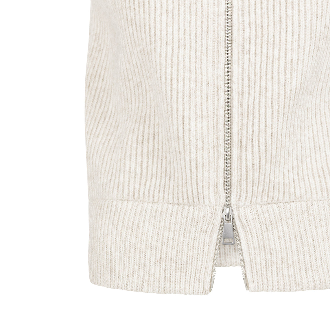 Knitted Sleeveless Cardigan With Zipper