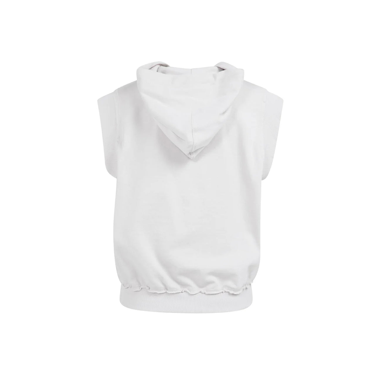 Sleeveless Hoodie with Cords