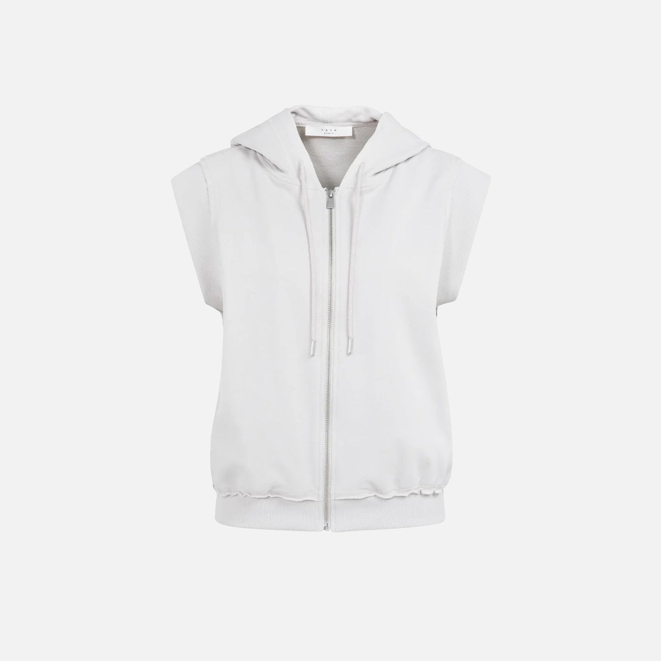 Sleeveless Hoodie with Cords