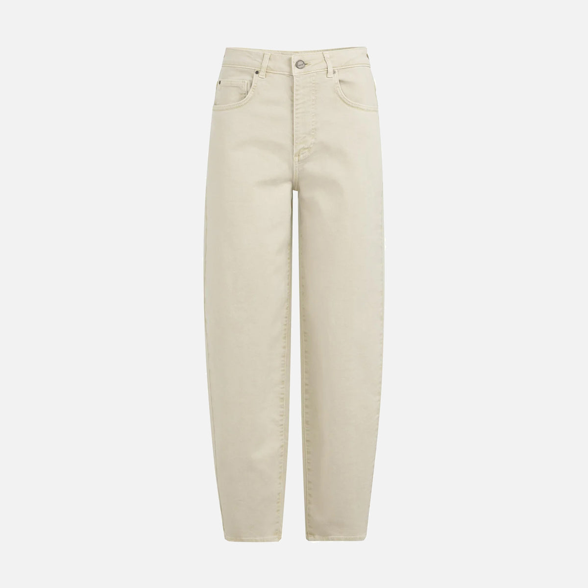Barrel Jeans with Visible Seam Details