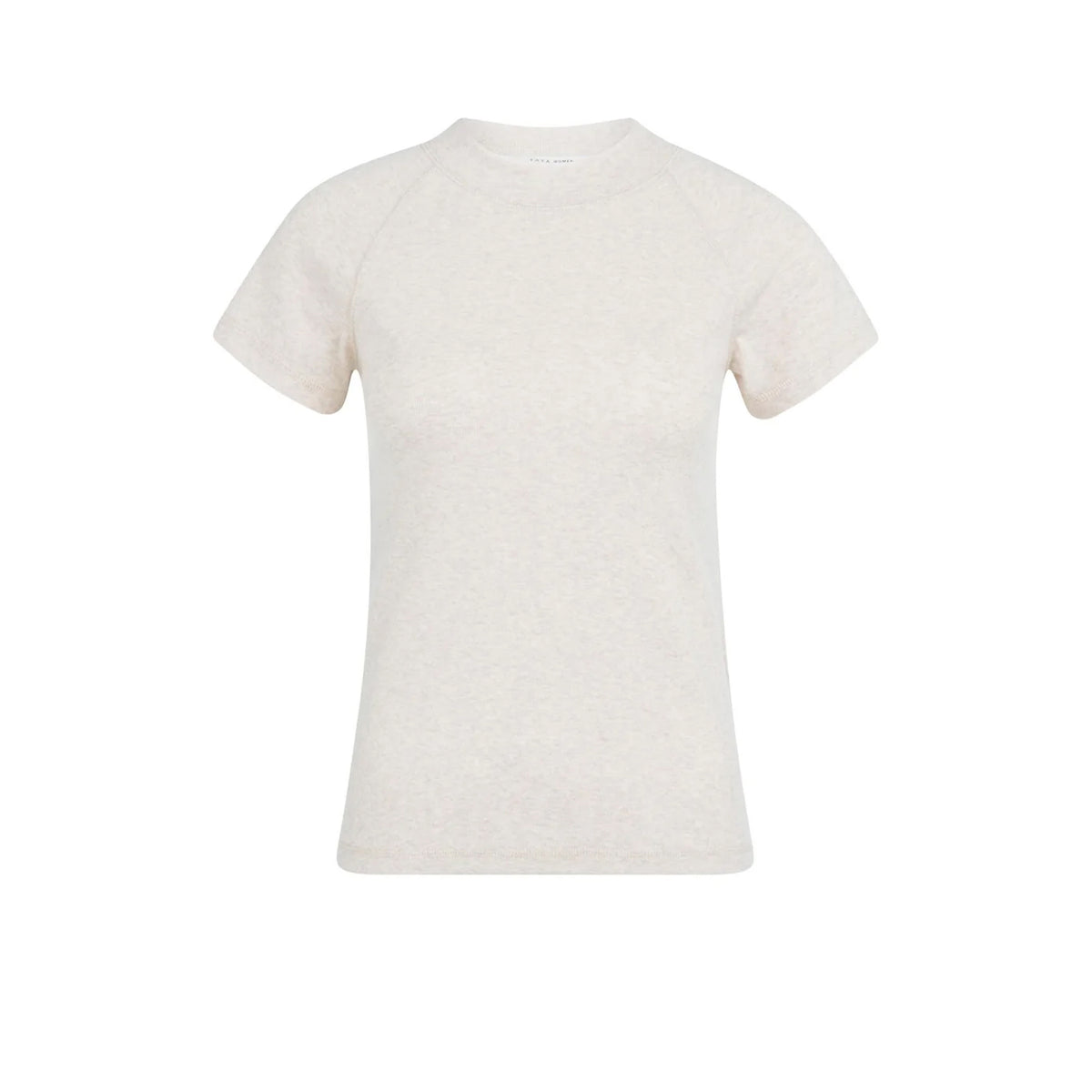 Melange Top with Short Raglan Sleeves
