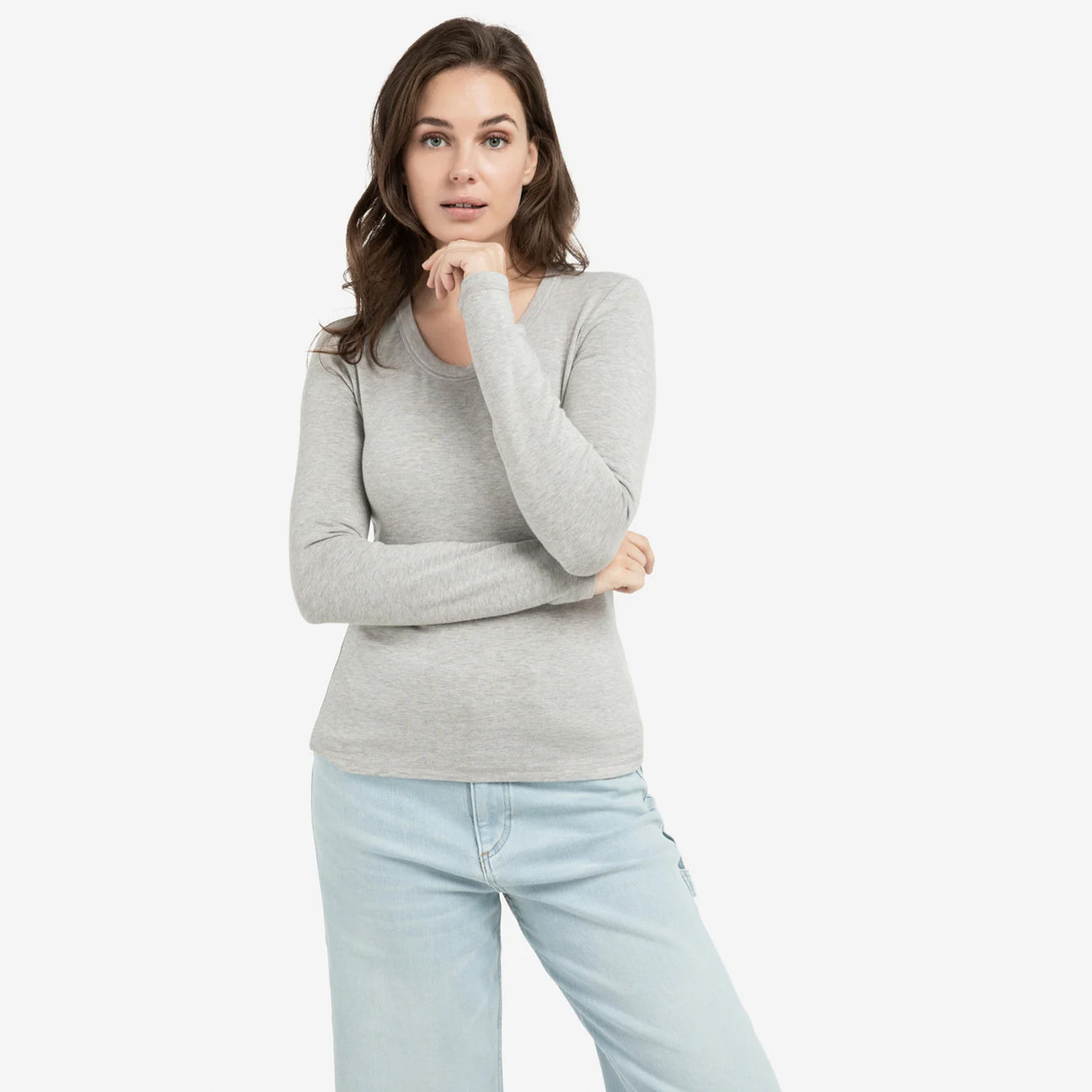 Long Sleeve T-Shirt with Round Neckline