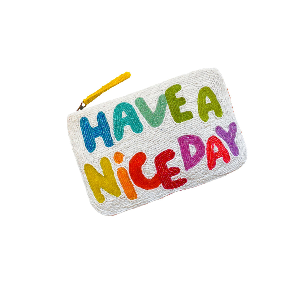 Have a Nice Day Beaded Bag