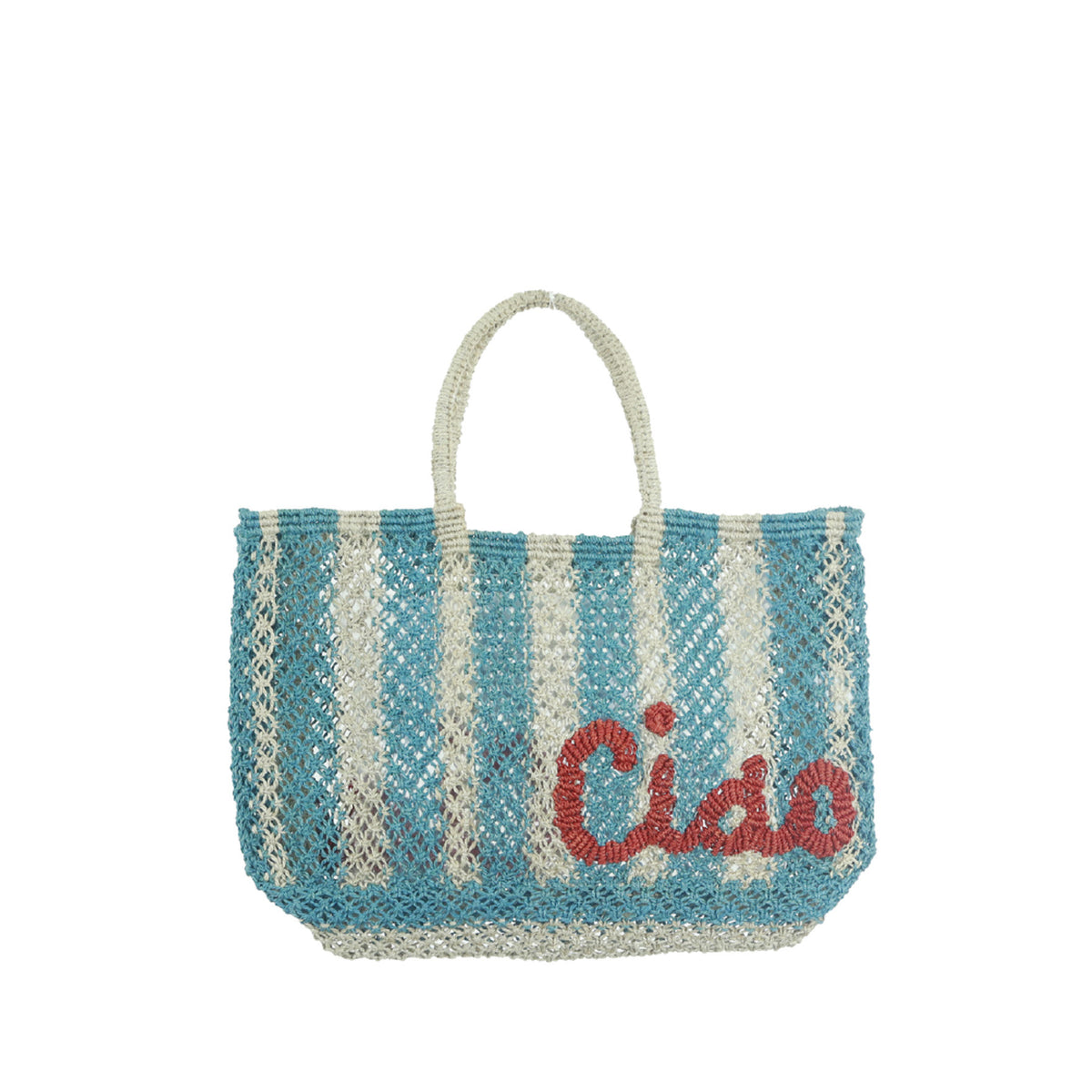 Ciao Jute Bag - Natural, Sky & Spice
