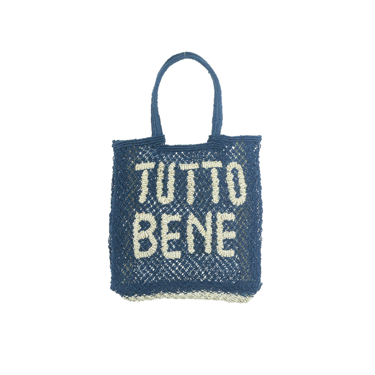 Tutto Bene Jute Bag - Navy & Natural